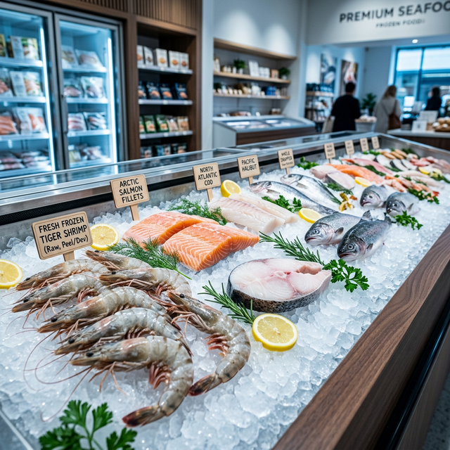 Fresh frozen seafood selection in Kaduna Nigeria